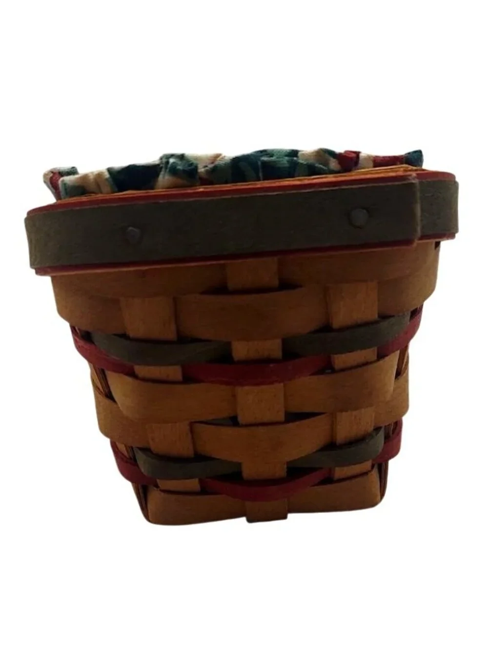 Longaberger 2000 Let It Snow Tree Trimming Basket Set Holly Liners & Protectors
